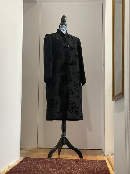 A vintage Chinese silk velvet coat