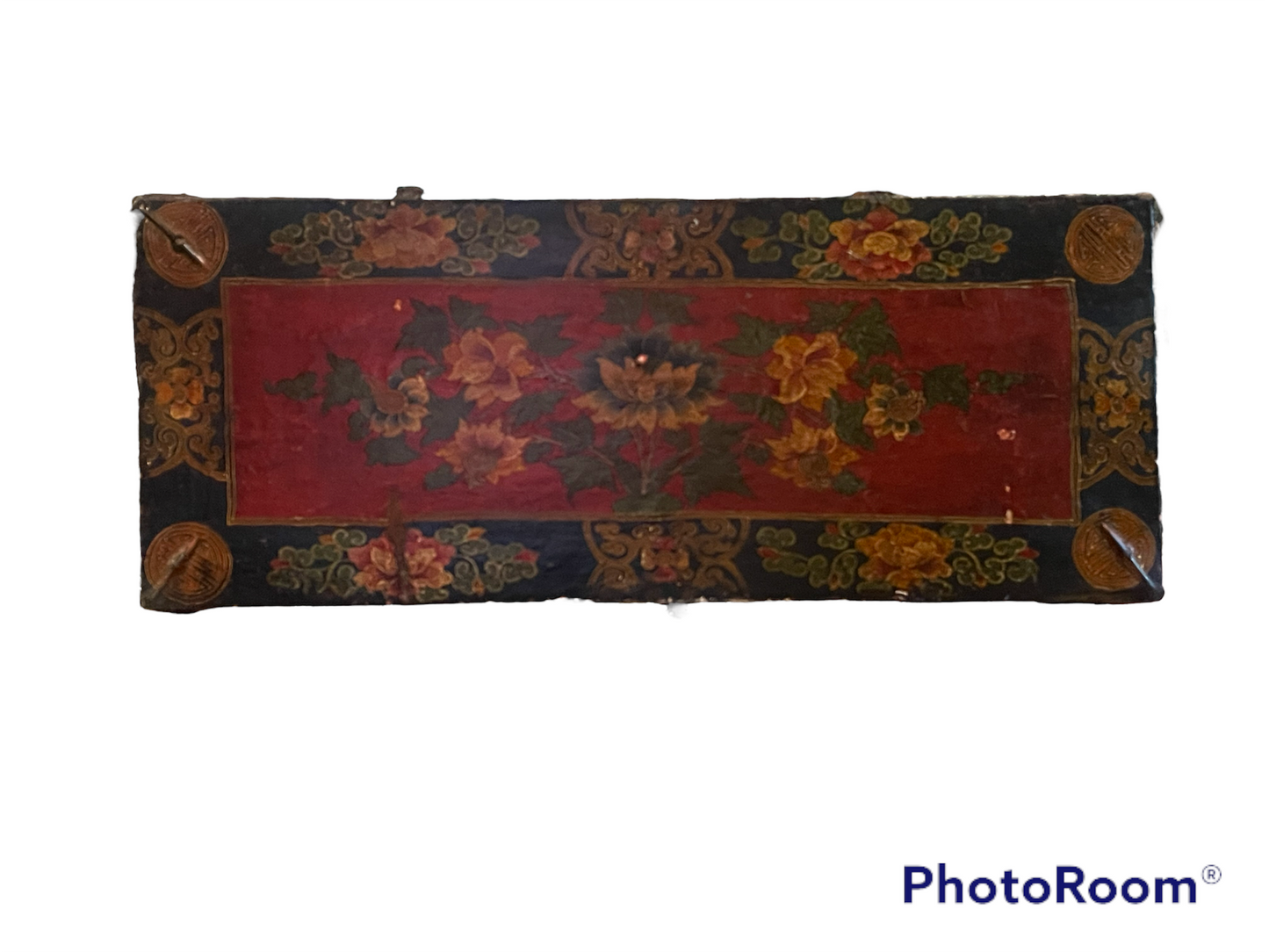 An antique Tibetan wooden chest