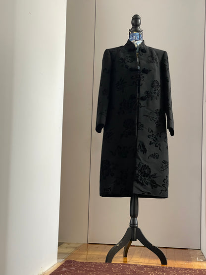 A vintage Chinese silk velvet coat