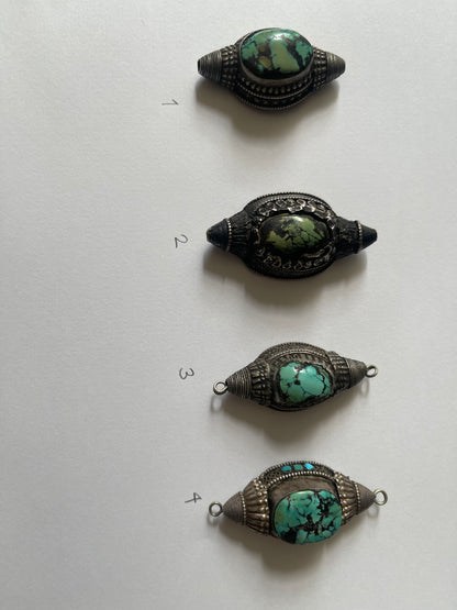 Antique Tibetan Turquoise hair beads