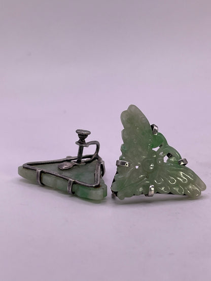 Jade ear clips