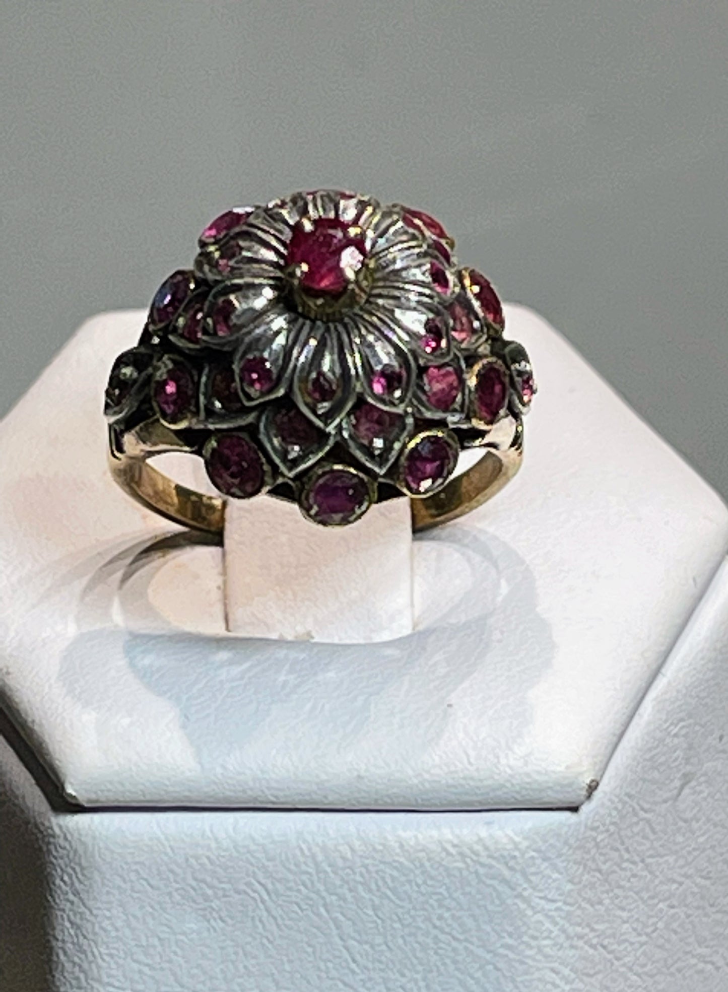 A vintage ruby and gold Thai princess ring