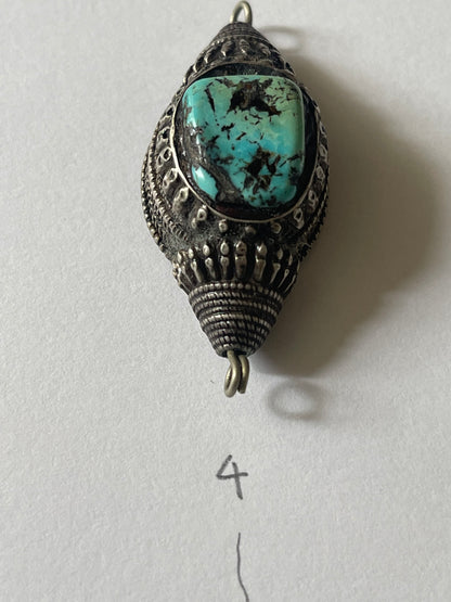 Antique Tibetan Turquoise hair beads