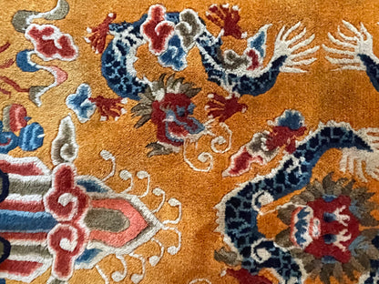 A mid-late 20th C. Dragon rug